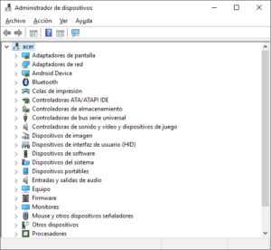 Administrador Dispositivos