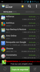 Apps Backup